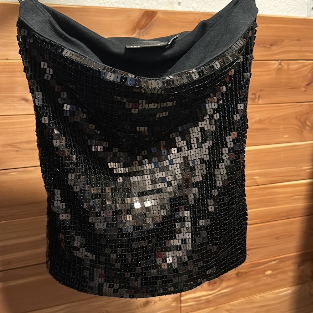 The Limited XS square sequin tube top